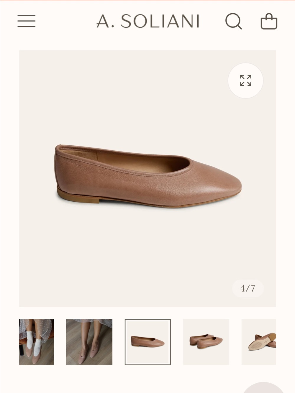 A Soliani Siena flat -Rosewood mist